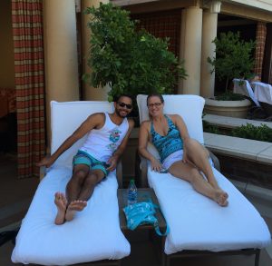 russell and traci at venetian cabana